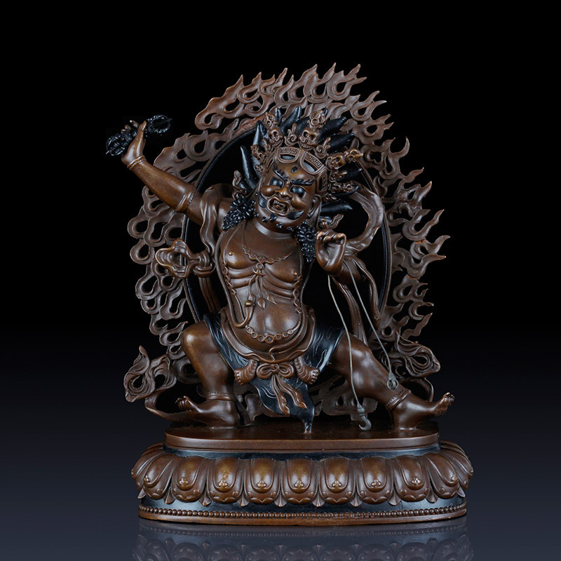 纯铜金刚手佛像摆件大势至菩萨忿怒化身大力金刚手佛像工艺品摆件