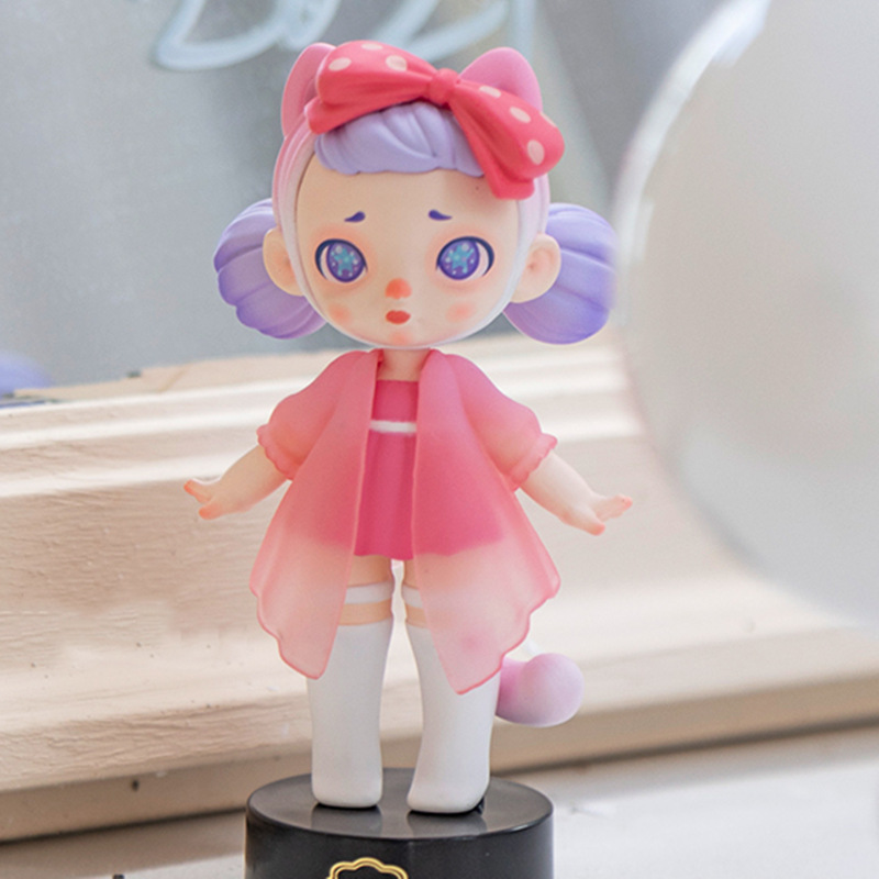 厂家定制可爱睡衣小女孩盲盒pvc盲盒玩具