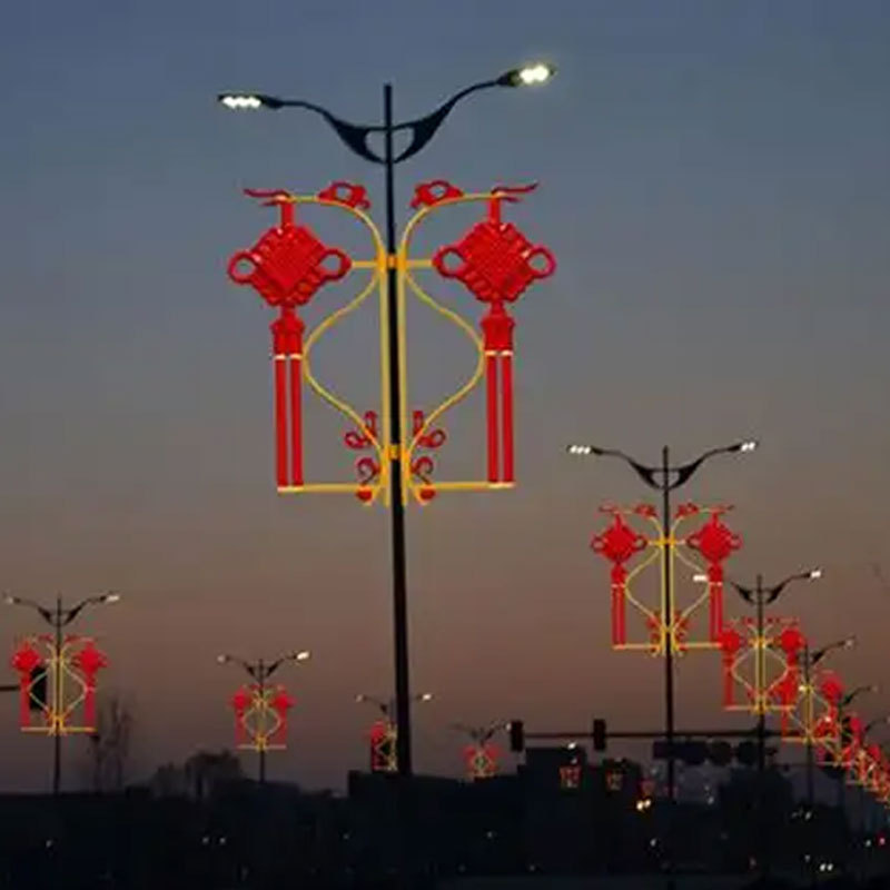 太阳能led中国结路灯景观灯新中式中国风新年春节道路氛围led路灯