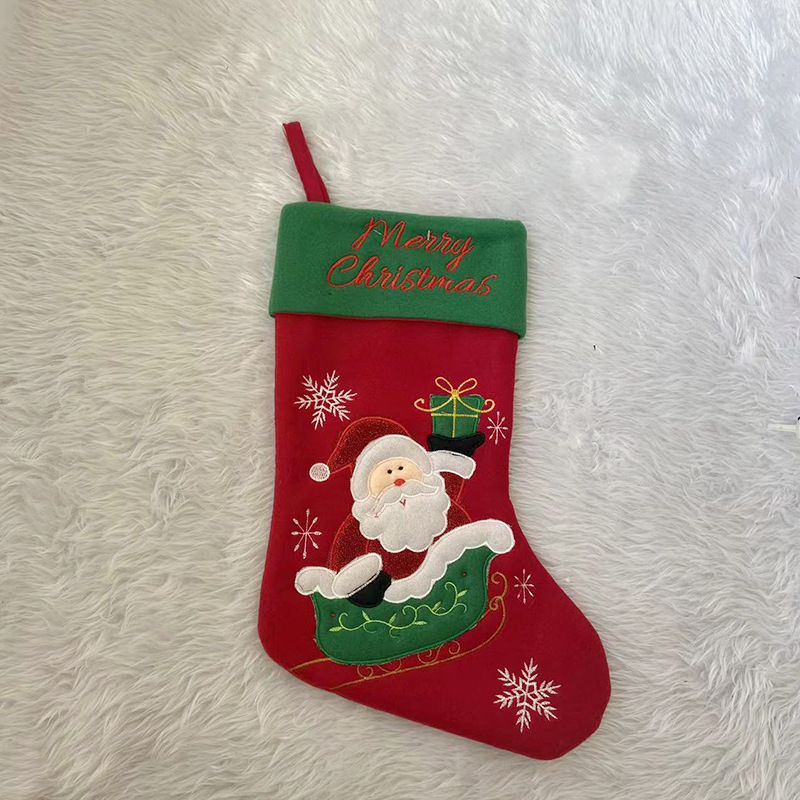 Hot Sale Christmas Stockings Christmas Gift Christmas Cartoon Pattern Snowman Christmas Decoration Christmas Pendant Saint