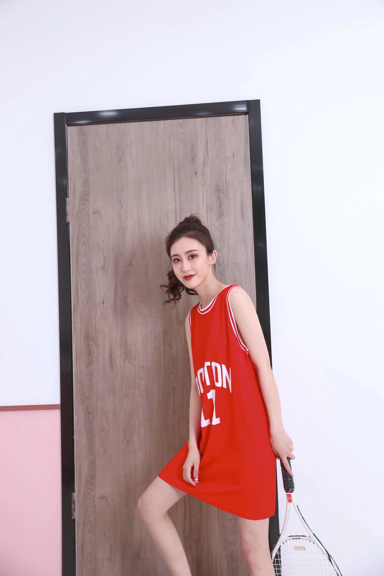 厂家直批女生篮球服长背心圆领透气篮球衣长袖单衣棒球高尔夫球裙