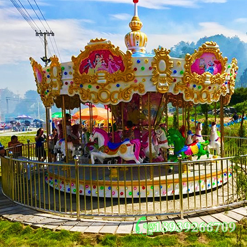 大型儿童游乐场 网红旋转木马游乐设备户外新款豪华转马广场夜市