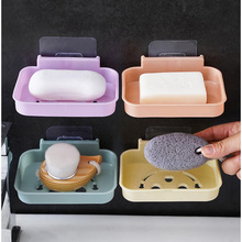 创意壁挂单层收纳皂盒笑脸免打孔浴室肥皂盒香皂沥水置物批发