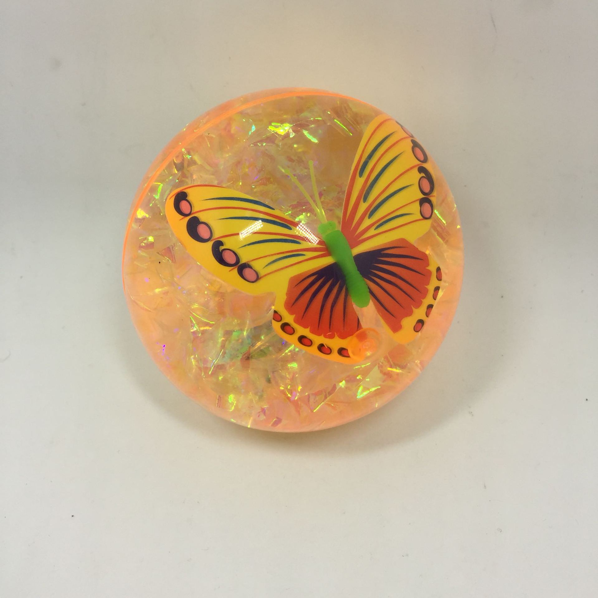 热销闪光水晶球发光弹力球跳跳球10cm解压儿童玩具摆地摊货源批发