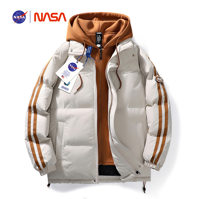 NASA Joint-Name Cotton-Padded Jacket Men's Winter Tide Junior High School Student Cotton Coat down Jacket Coat Thickened Padded Jacket