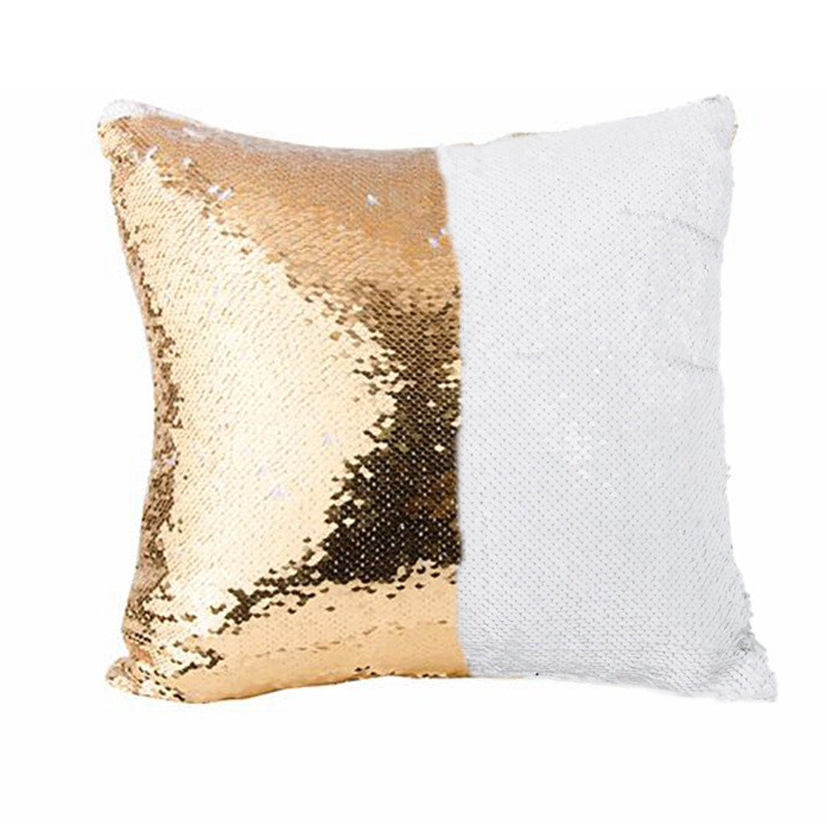 Exclusive for Cross-Border Sequin Pillow Case Sublimation Double-Sided Sequins High Temperature Resistant Heat Transfer Pillow Case Wholesale