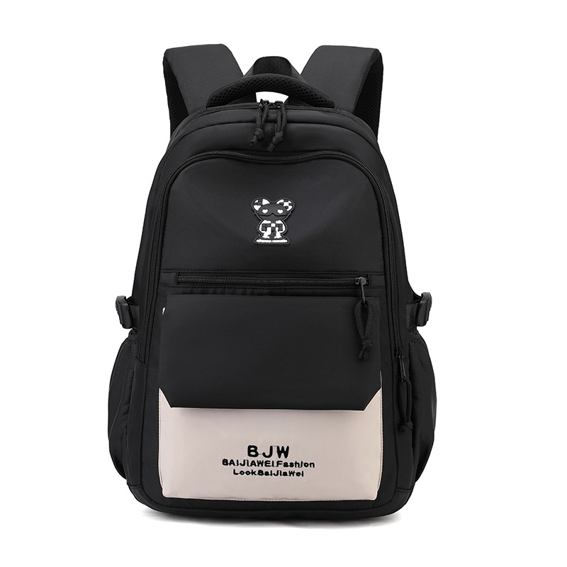 Cross-Border Backpack New Trendy Student Lightweight Schoolbag Simple Multi-Pocket Computer Bag College Backpack Customization