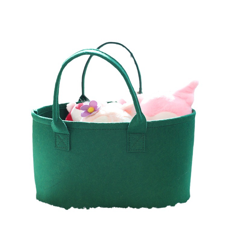 Felt Portable Storage Basket Felt Handbag Hand Gift Portable Basket Handbag Storage Basket