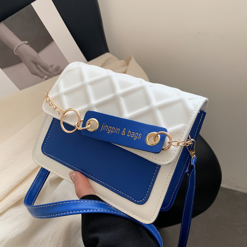 This Year's Popular Bag for Women 2022 New Fashion Color Contrast Rhombic Trendy Women's Mobile Phone Bag Summer Crossbody Small Square Bag