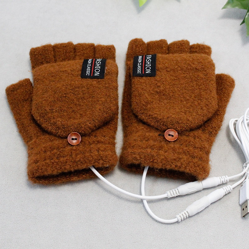 Usb Touch Screen Warm Heating Gloves Heating Gloves Electrically Heated Gloves Electric Heating Gloves Winter Warm Flip Gloves