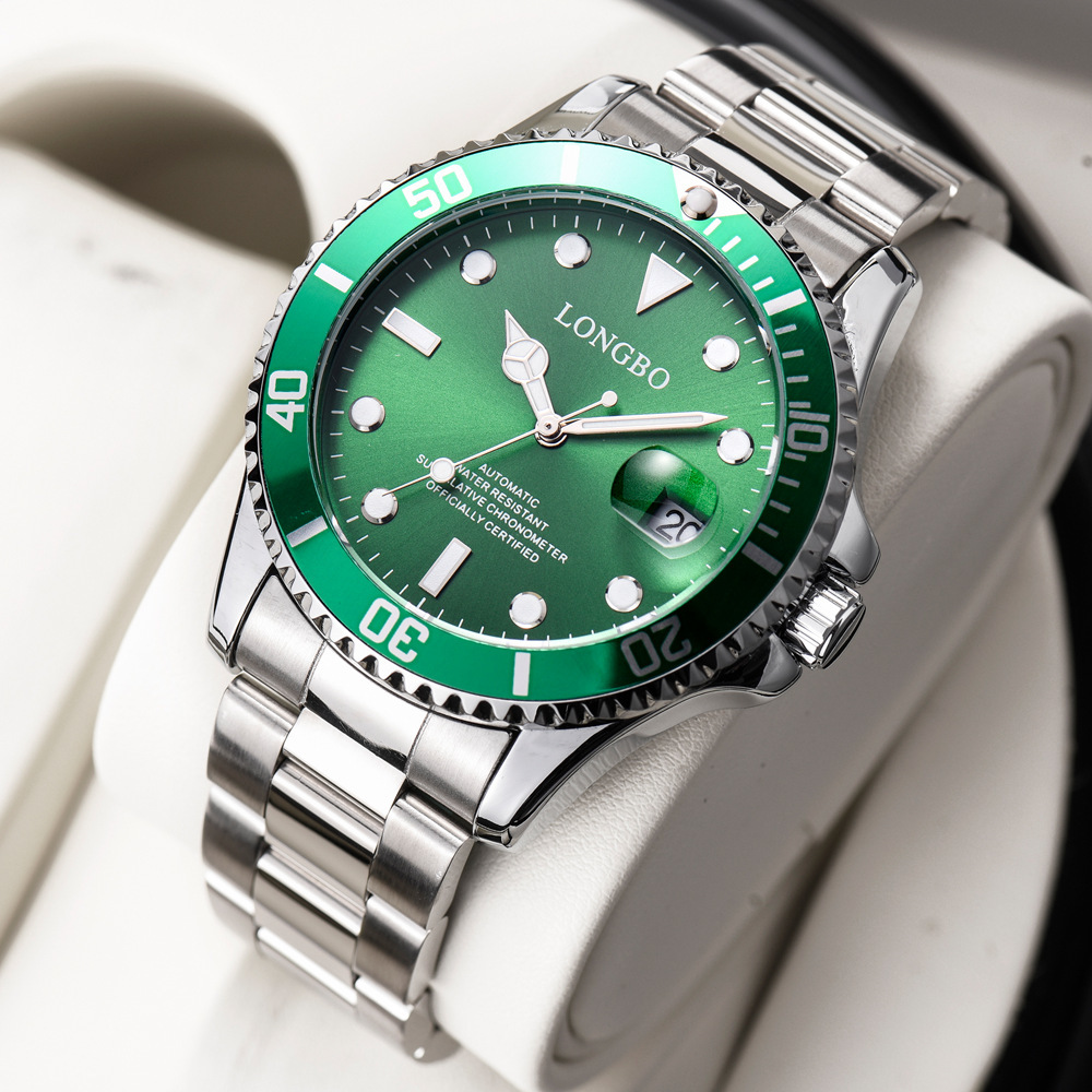 longbo龙波水鬼系列机械手表男士商务全自动机芯防水机械男士腕表
