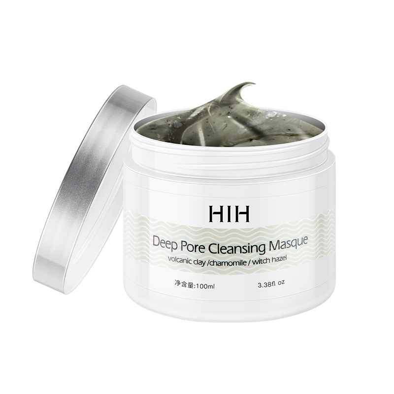 HIH Volcanic Rock Clay Mask Deep Cleaning Blackhead Removal Oil Controlling, Hydrating, and Moisturizing Daub-Type Cleaning Mask 100ml