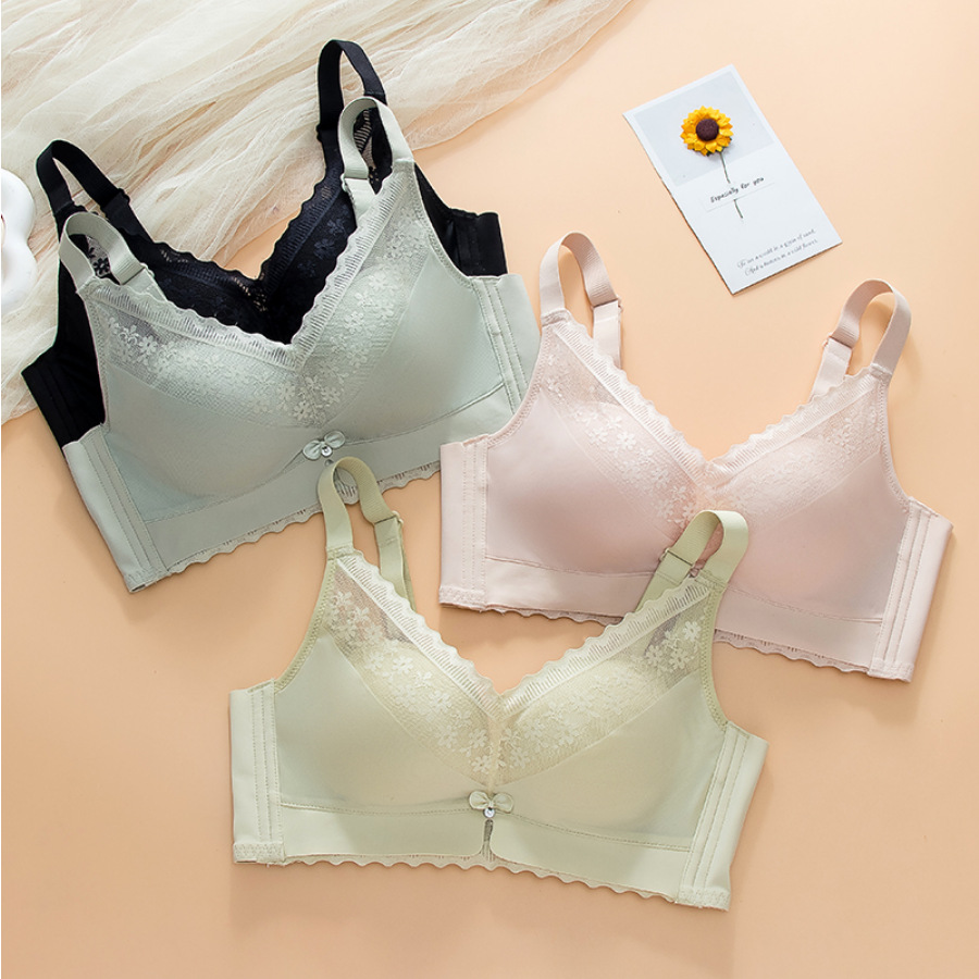2024春夏新款高颜值乳胶杯聚拢内衣无钢圈收副乳向上托小胸文胸