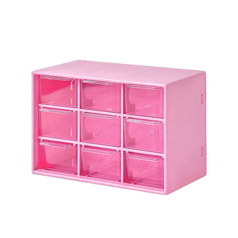 New Transparent Girl Color Desktop Rubber Band Hair Accessories Small Items Large Capacity Division Drawer Storage Box Wholesale