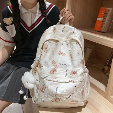 韩版ins可爱卡通印花双肩包原宿ulzzang日系百搭软妹少女双肩背包