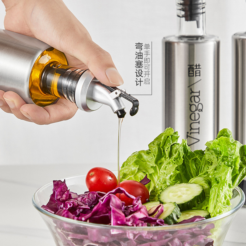 厨房分油瓶玻璃料酒油壶装调味酱油醋料理香油家用调料的分装瓶子