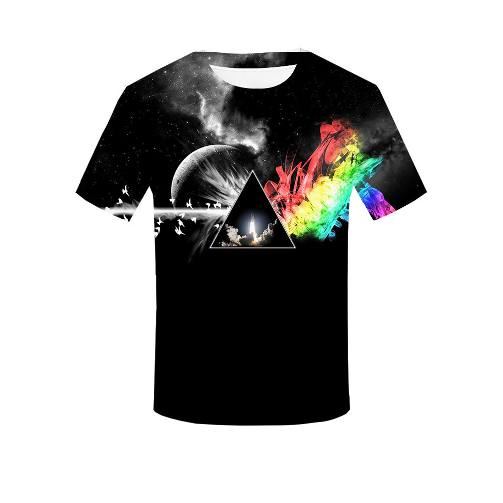 2021pink floyd亚马逊y数码印花3d短袖t恤支持定制夏季t恤