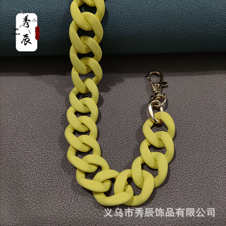 Manufacturer Resin Acrylic Frosted Rubber Rubber Effect Paint Bag Strap Bag Chain Chain Strap Women's Bag Strap Accessories