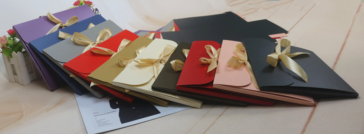 信封礼盒一片式单色红丝巾包装盒内衣袋袜子礼盒手套袋淘宝赠品盒