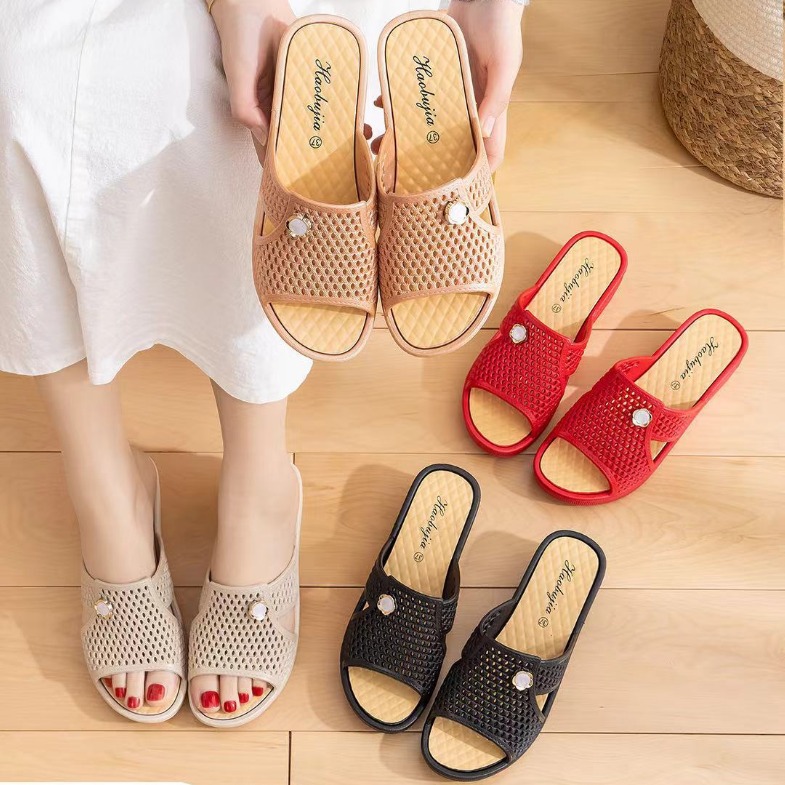 2024夏季新款女拖鞋柔软舒适女拖鞋家居厚底防滑妈妈鞋商场热卖款-阿