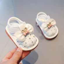 2024夏季婴儿学步鞋凉鞋软底公主叫叫鞋可爱宝宝鞋子软底女宝宝鞋
