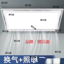 集成吊顶照明换气扇二合一排气扇带灯厨卫家用带led排烟扇