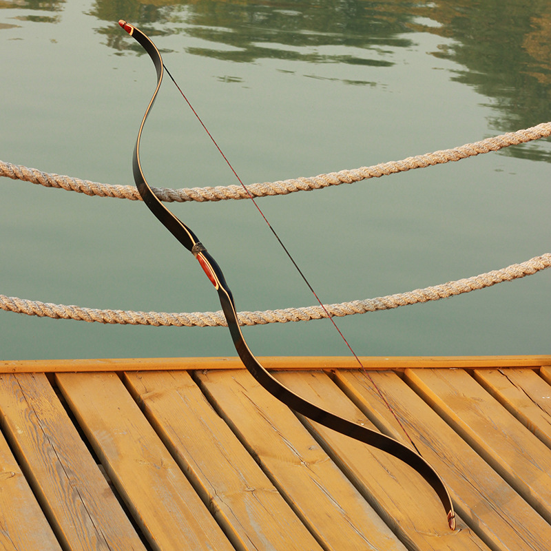 一体传统弓箭 仿古蒙古弓射击射箭汉长稍复古反曲美猎弓 现货批发-阿