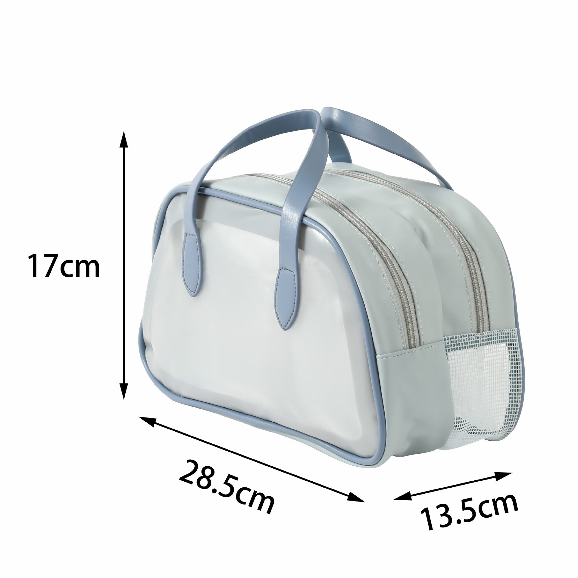 Trapezoidal Dry Wet Separation Wash Bag Cosmetic Bag Women's Portable Large Capacity Travel Buggy Bag Swimming Bath Water-Proof Bag