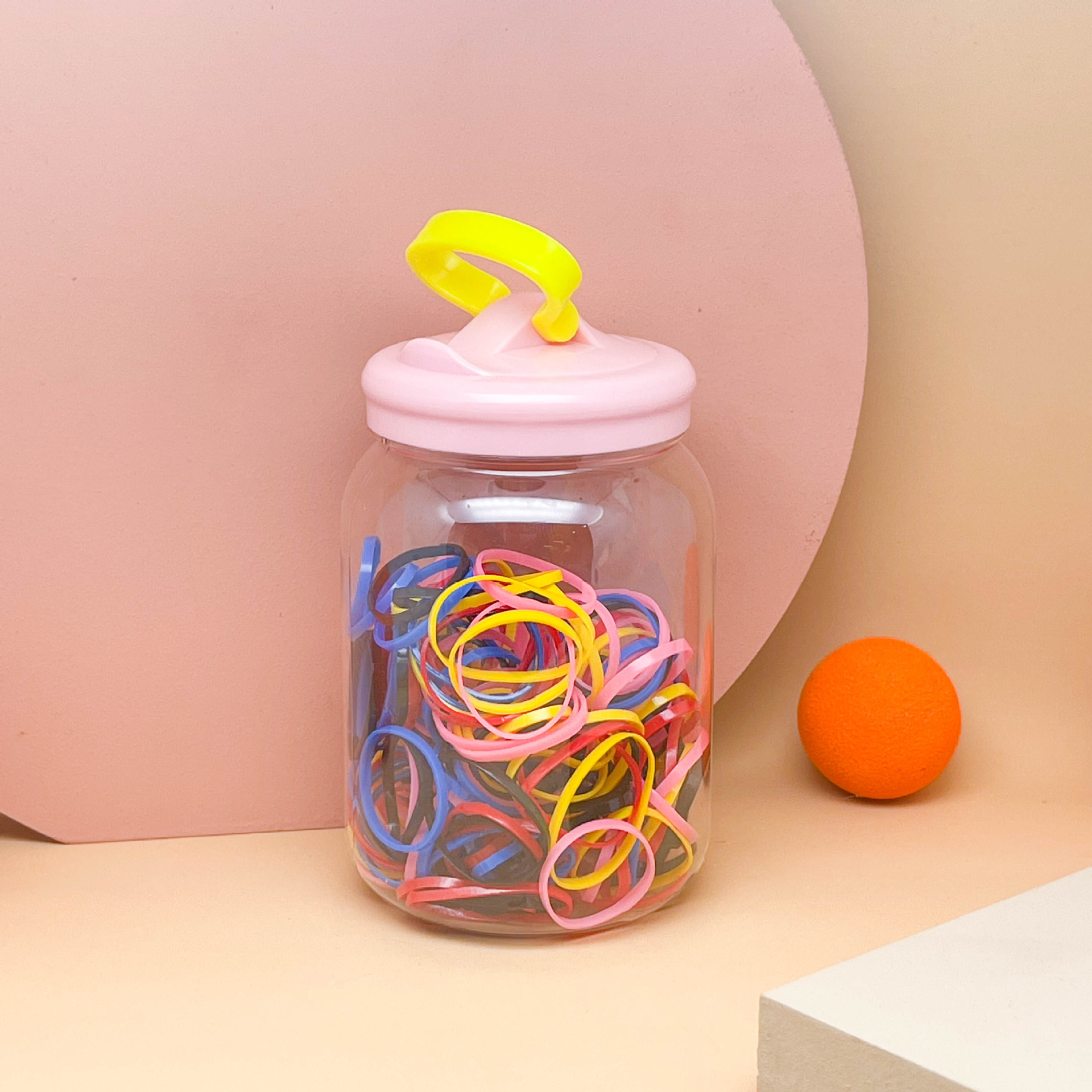 New Korean Style Bottled Children's High Elastic Rubber Band Baby Does Not Hurt Hair Do Not Cry Hair Rope High Quality Disposable Rubber Band