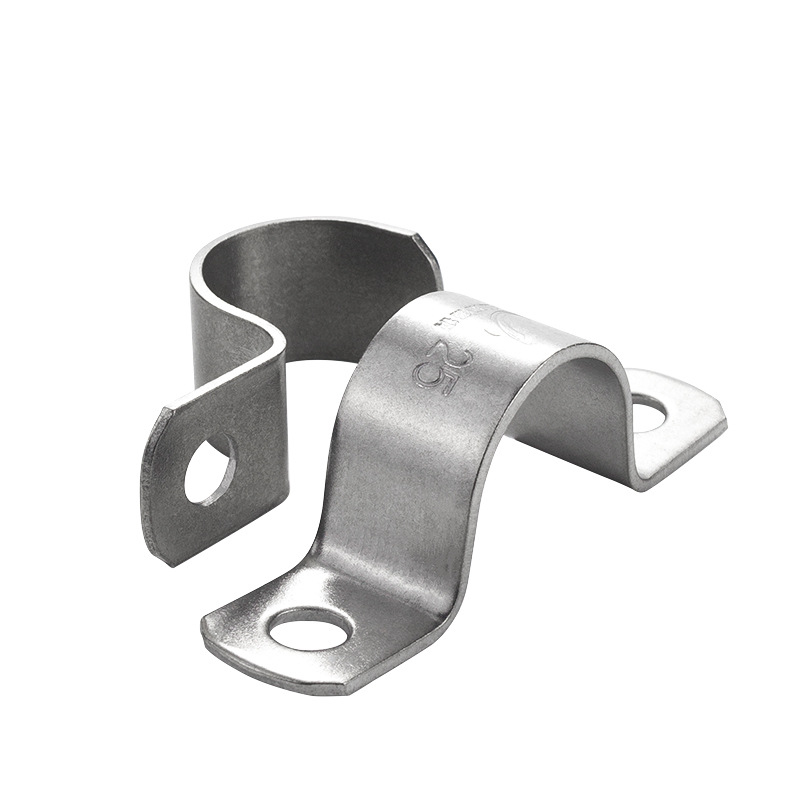 j7ib源生 304不锈钢加厚骑马卡管卡u型卡 单边固定扣马鞍卡线管水