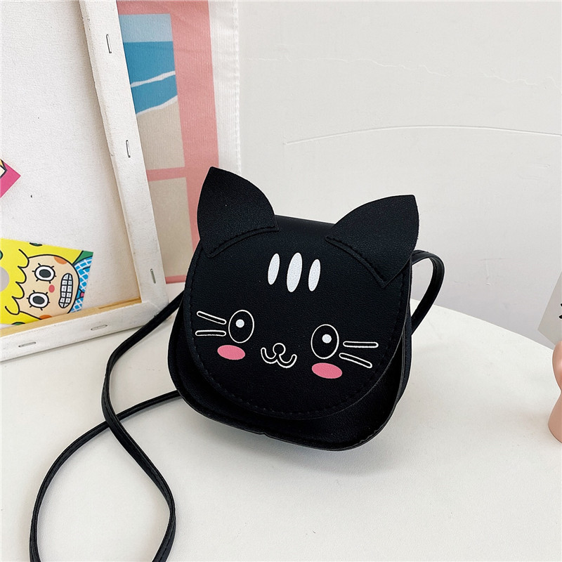 Children's Bag New Cartoon Cute Cat Messenger Bag Boys and Girls Fashion Accessories Bag Mini Change Small Bag