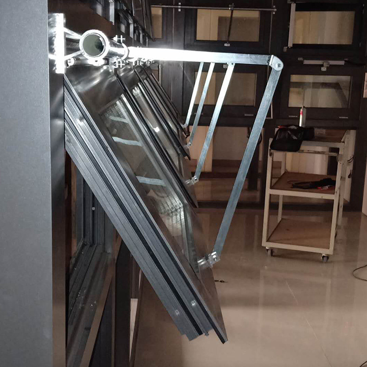 摇杆式手摇曲臂开窗器排烟窗手动开窗机一拖二连杆式手动开启窗