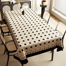 餐桌桌布防水防油免洗餐桌垫长方形pvc餐桌布轻奢感茶几若云