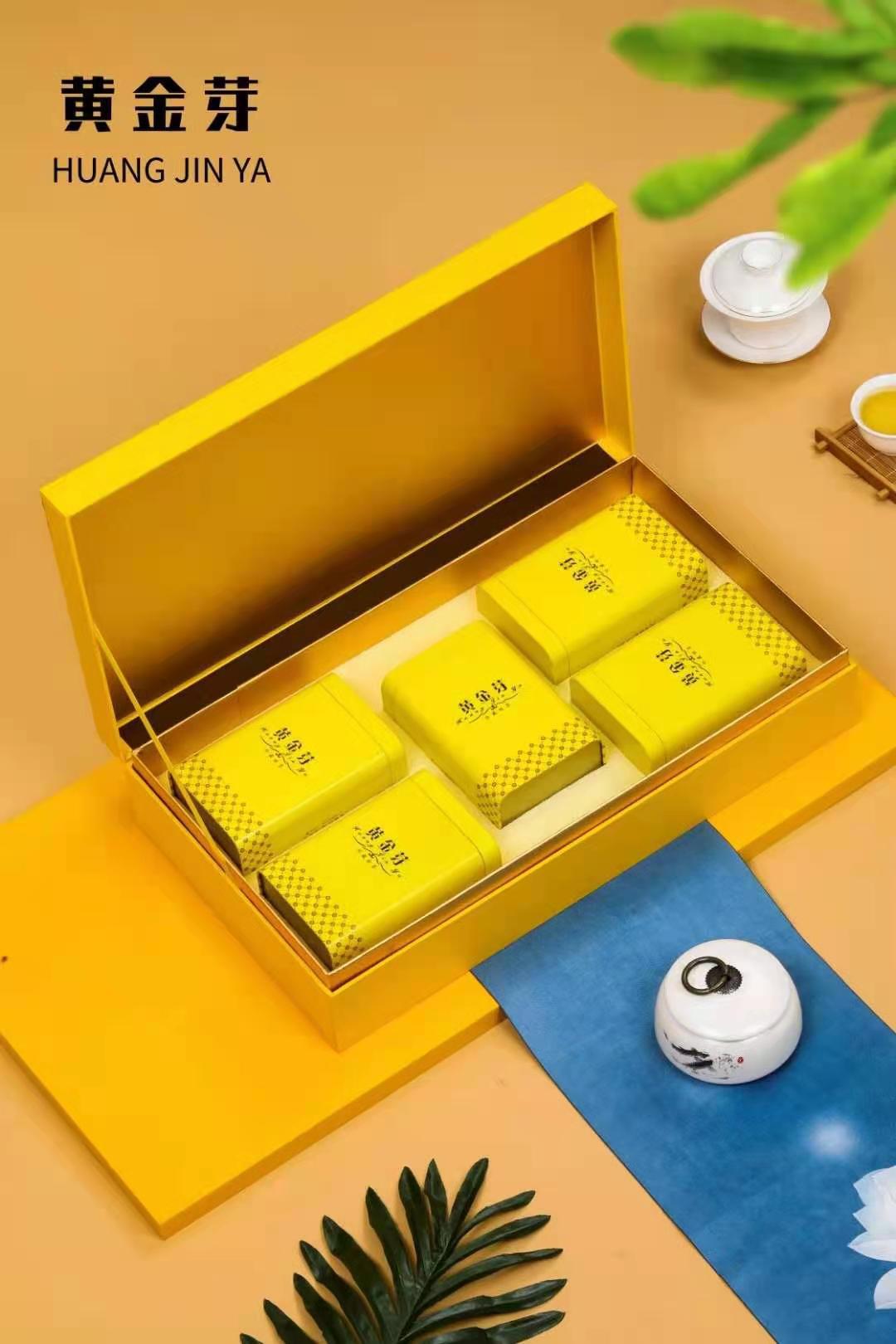 福鼎白茶黄金芽礼盒套装五铁罐盒子高档茶叶包装盒可logo