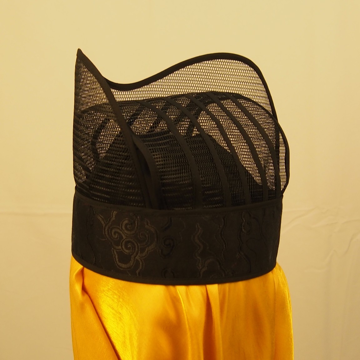 创代设 梁冠帽 男首服 历代文臣帽汉代进贤冠 道士巾帽黑色网纱帽