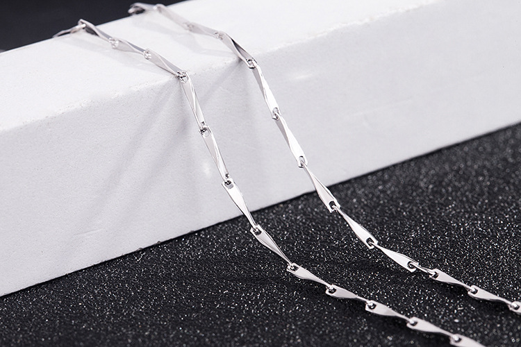 足银s999链条箭心瓜子闪菱链瓜子链元宝链项链锁骨裸链单链毛衣链