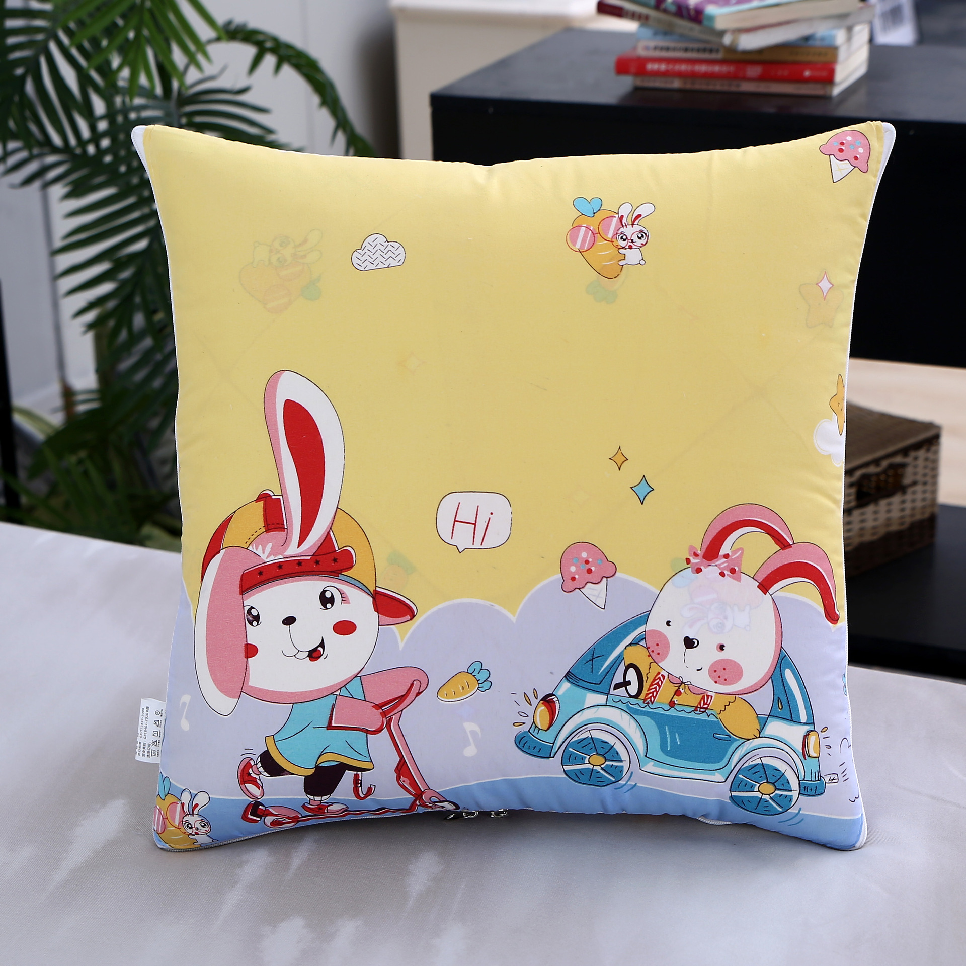 Pillow Blanket Wholesale Company Fixed Logo Folding Car Quilt Dual-Use Lunch Break Blanket Office Air Conditioner Quilt Bedside Cushion