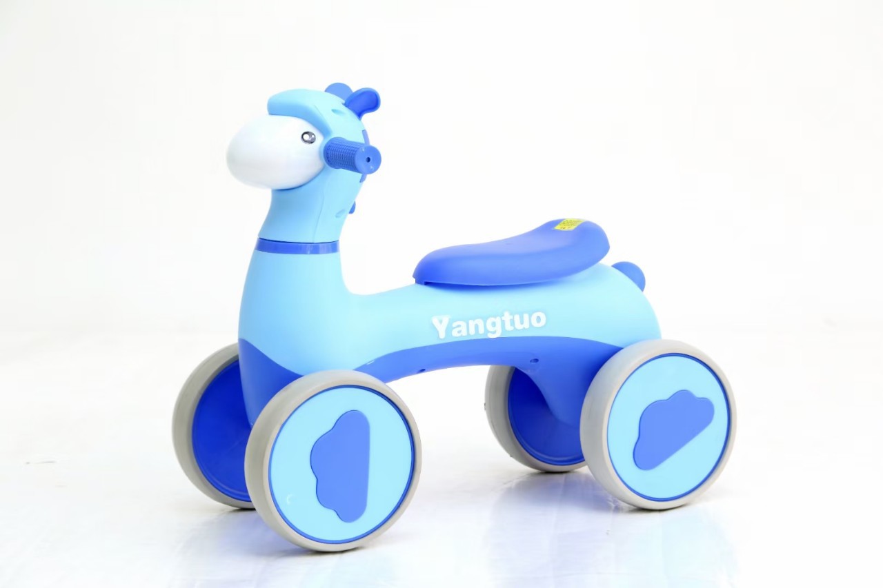 Balance Bike (for Kids) Children Aged 1-3 No Pedal Walker Baby Music Cartoon Four-Wheel Scooter