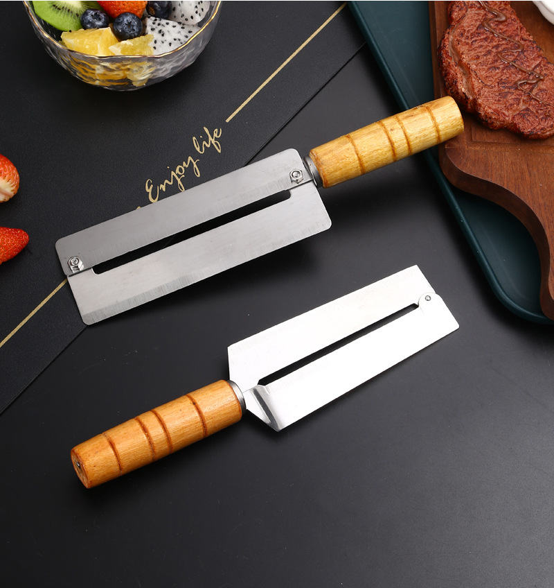 农用不锈钢瓜刨甘蔗刀菠萝瓜果削皮刀多用加长木柄五元店货源