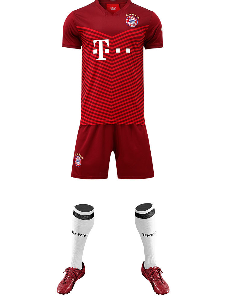 2122拜仁红色主场9号莱万球衣套装25号穆勒10号萨内足球服