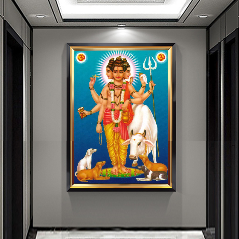 印度三相神5d钻石画满钻新款2020年水晶十字绣艺术点砖石贴画人物