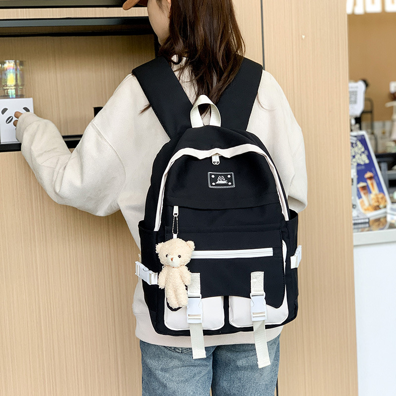 Casual Backpack Women's Early High School and College Student Schoolbag Large Capacity Travel Backpack Business Laptop Bag