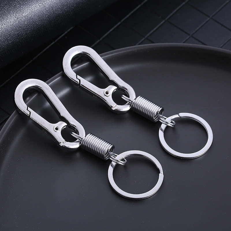 Men's Car Keychain Spring Key Pendants Climbing Button Carabiner Keychain Accessories Gift One Piece Dropshipping Free Shipping