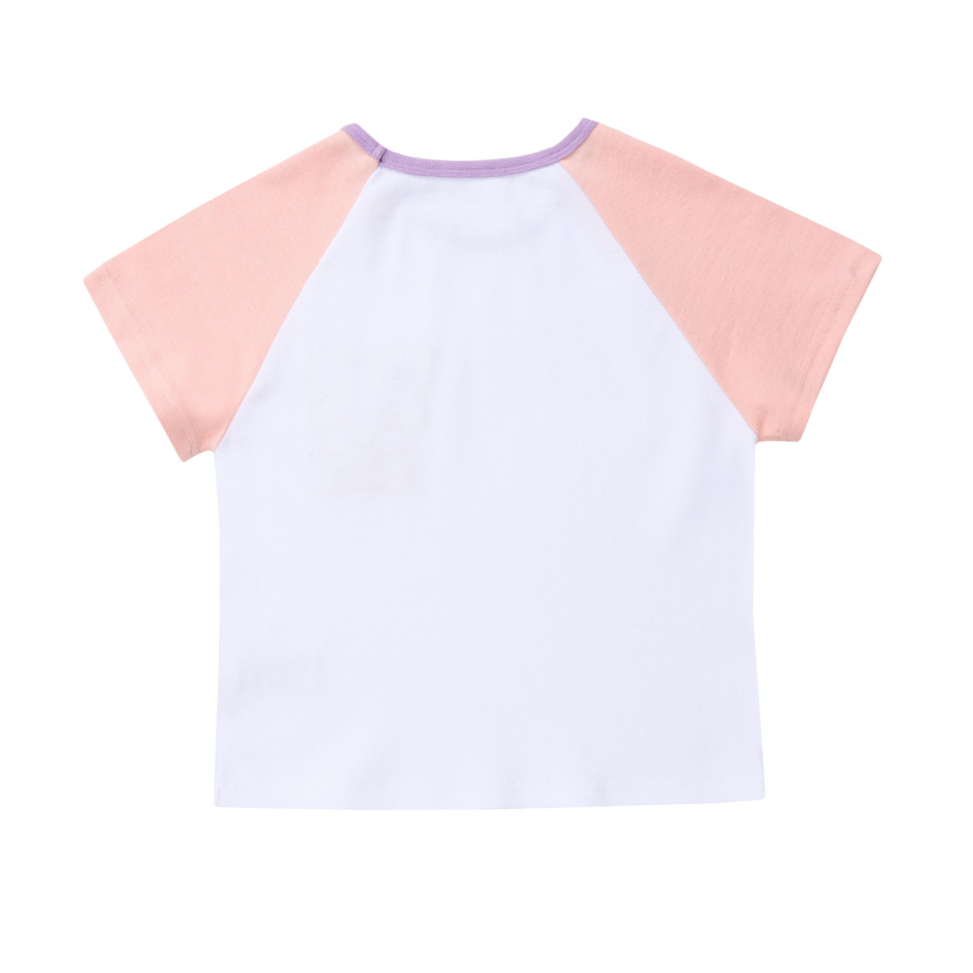 vamtac2022夏季新品t恤欧美风撞色插肩袖卡通印花街舞短款短袖