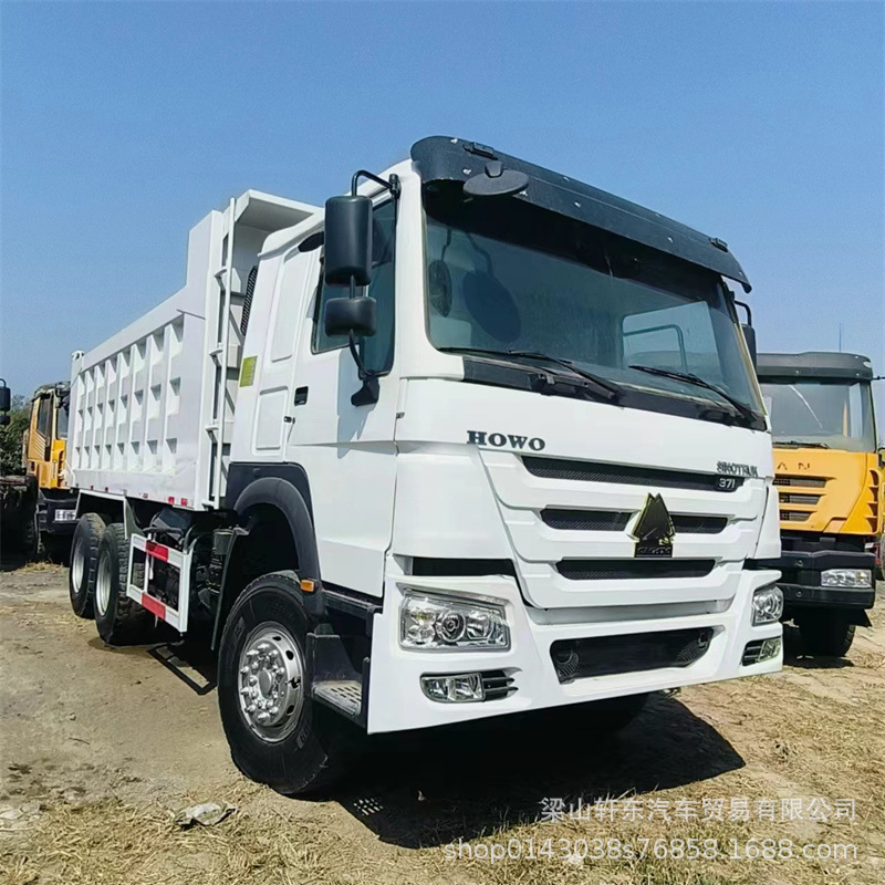出口豪沃后翻自卸车10轮6×4渣土车371马力二手howo卡车新车厢