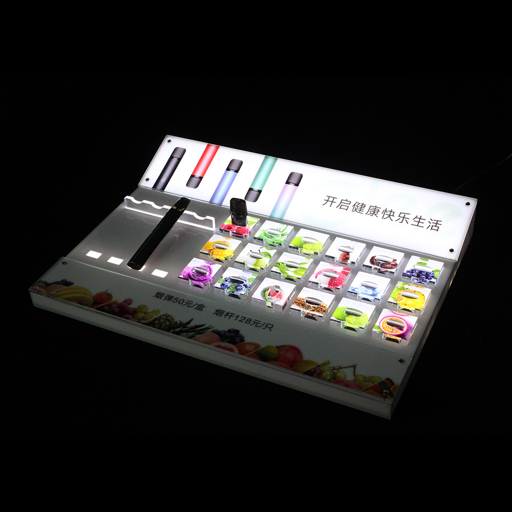 亚克力电子烟展示架雾化器陈列台 雾化器试抽架 烟杆烟弹展示架