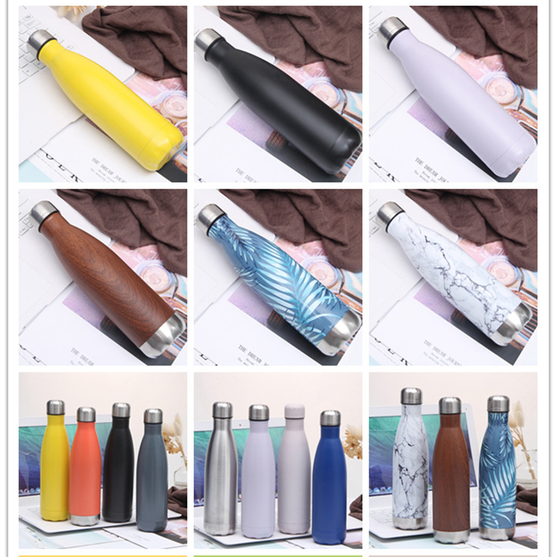 Factory Direct Supply Creative 304 Stainless Steel Coke Bottle Vacuum Large Capacity Thermos Cup Outdoor Sports Cup Set