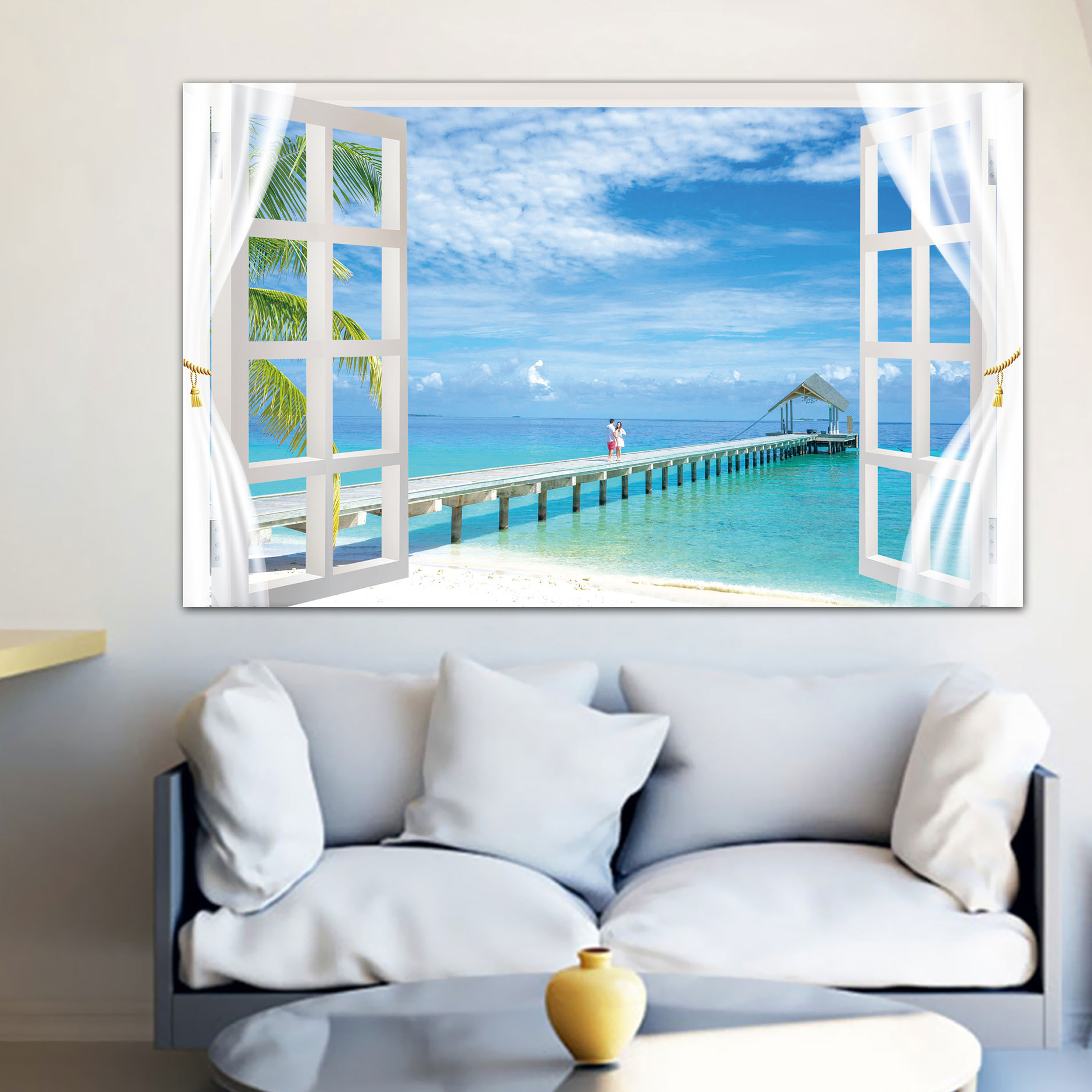 现代简约自粘画客厅餐厅装饰风景贴画沙发背景墙挂画玄关走廊海报