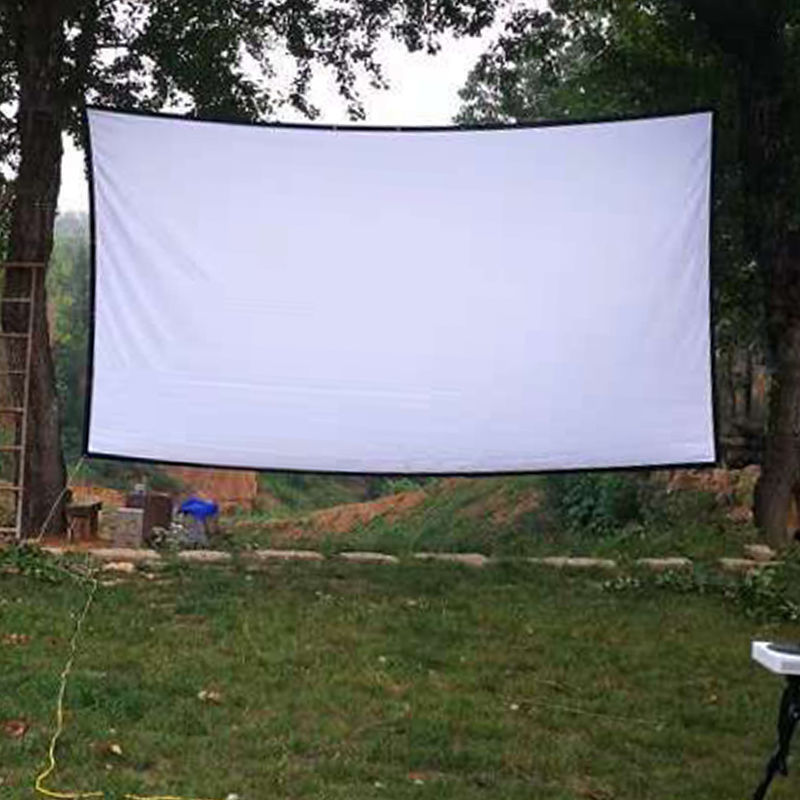 家用便携户外流动老式电影幕布影子舞皮影戏加厚折叠简易投影银幕