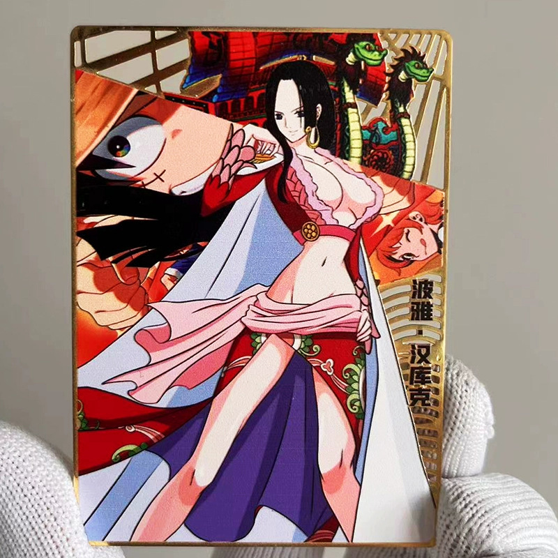 海贼王路飞 女帝 娜美通缉令金属动漫卡牌制品工厂批发100张起订